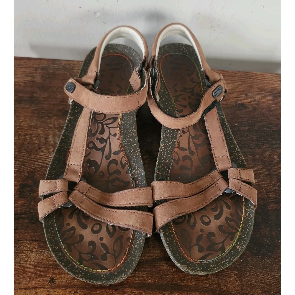 Teva Ventura Cork Sandals 8 Womens Brown Leather Outdoors Hiking Trail - Picture 3 of 5